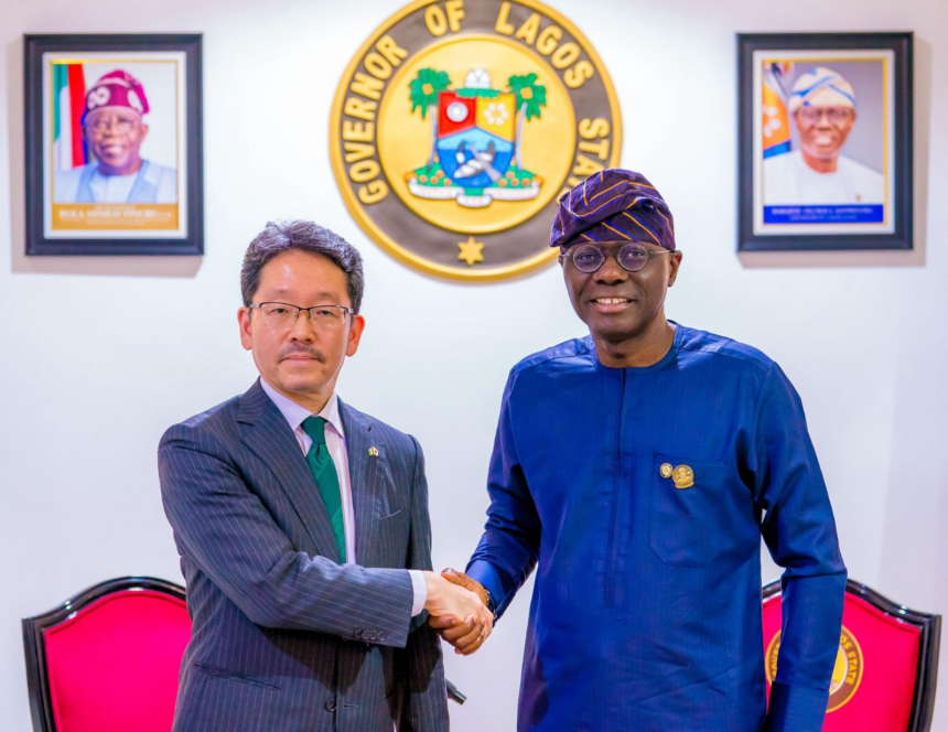 Lagos State, Nigerian And Japan We To Strengthen The Relationship In Areas Of Investment, Technology, And Infrastructure, As Governor Sanwo-Olu Receives Suzuki Hideo.