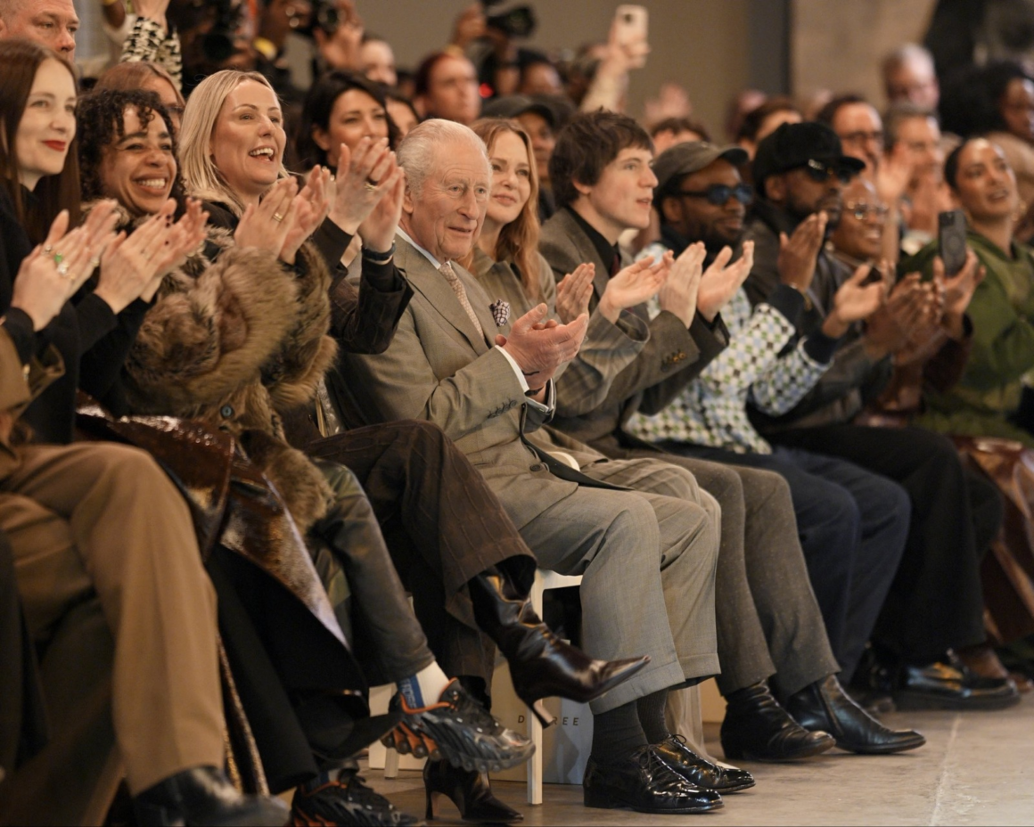 Photo Story: King Charles III Officially Opens London Fashion Week 2026, Joins The Front Row For The Opening Show From British-Nigerian Designer, Tolu Coker.