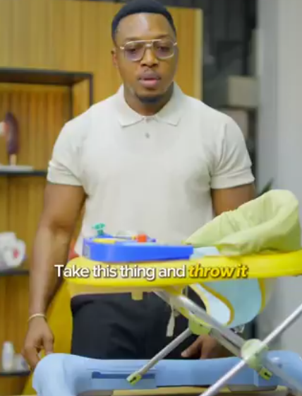 Social Media Health Influencer, Aproko Doctor Shares How Baby Walker Impede Children From Walking, Advices Parents To Do Away With It.