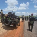 Military troops apprehend a vehicle carrying what is suspected to be ISWAP supplies.