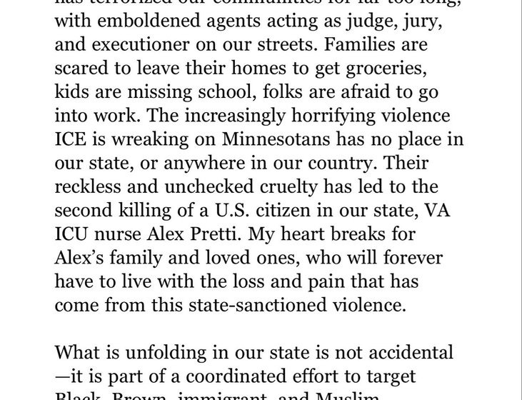 U.S Rep. Ilhan Omar sends out email calling on Congress to “abolish ICE,” says the federal law enforcement agency wreaks havoc in Minnesota.