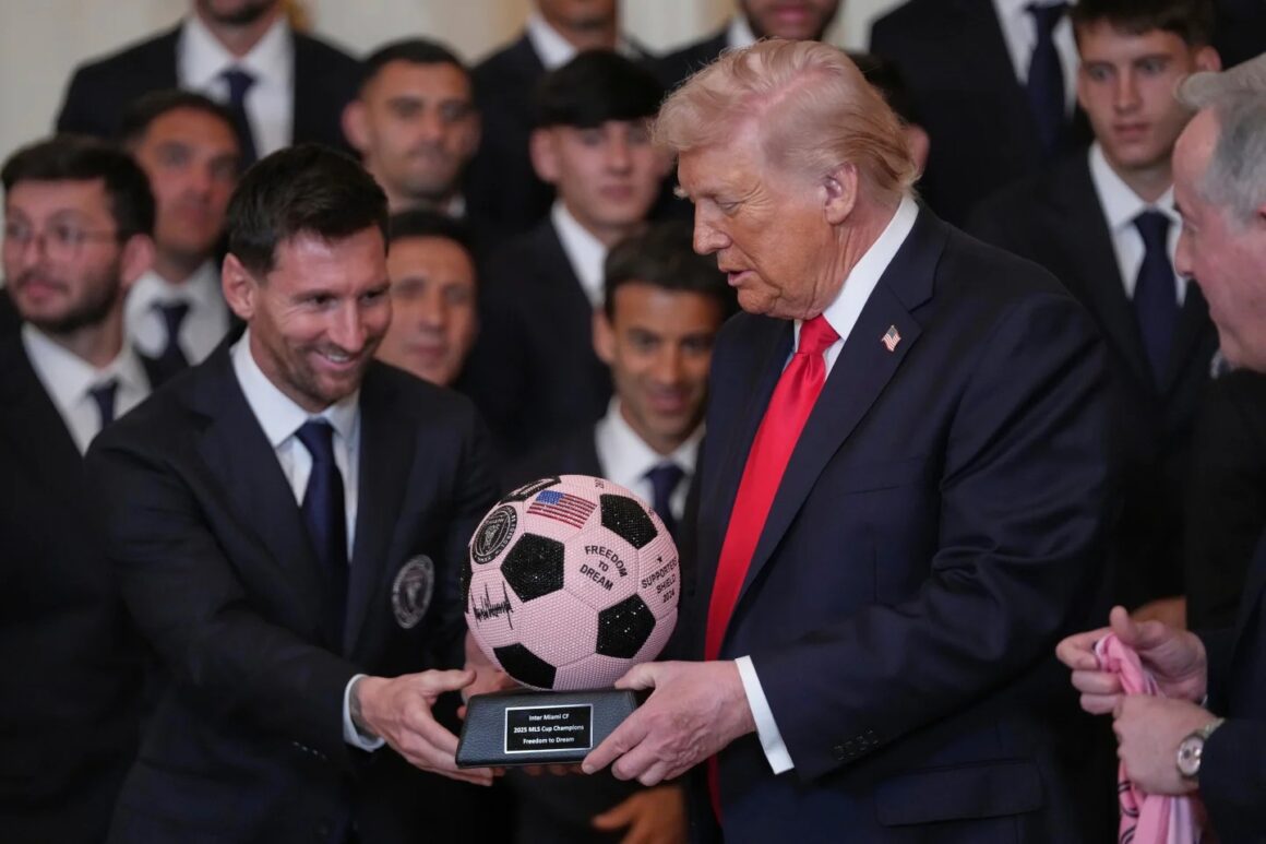 Lionel Messi And Inter Miami Feted By President Donald Trump At The White House For MLS Cup Title
