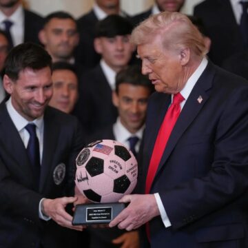 Lionel Messi And Inter Miami Feted By President Donald Trump At The White House For MLS Cup Title