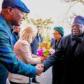 Photo News: Lagos State Governor Receives President Tinubu On His Arrival At The Fairmont Hotel In Windsor.