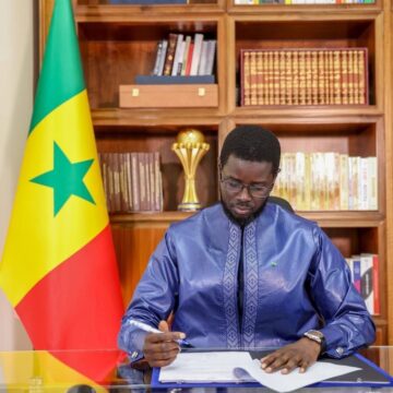 Senegalese President Faye, Updates His Social Profile Pictures To Include The AFCON Trophy Behind Him, Days After CAF Stripped The Country Of Its Title