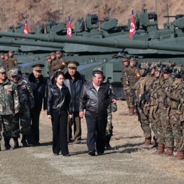 North Korean Leader Kim And His Daughter Ride A Tank Together During Army Training