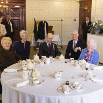 Duke Of Kent Veterans At Bletchley Park Decades After Their Secret Work As Codebreakers During World War II.