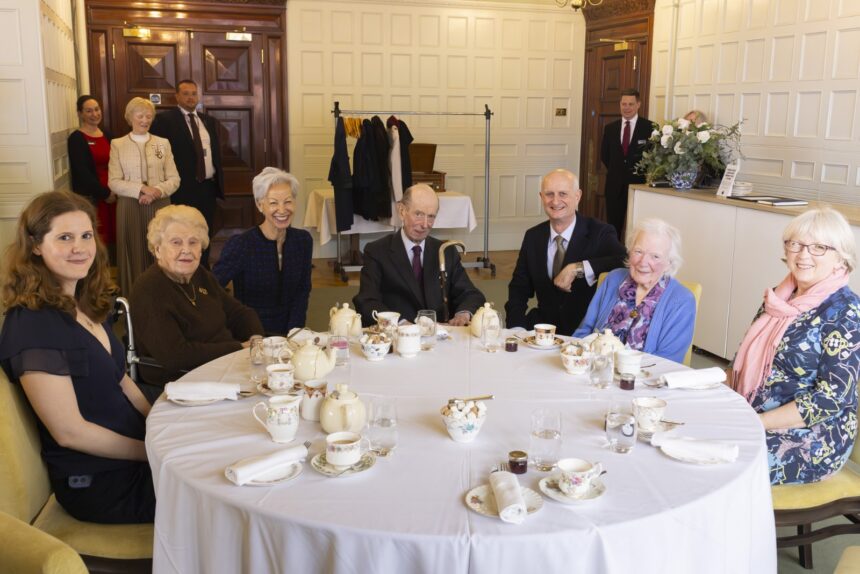 Duke Of Kent Veterans At Bletchley Park Decades After Their Secret Work As Codebreakers During World War II.