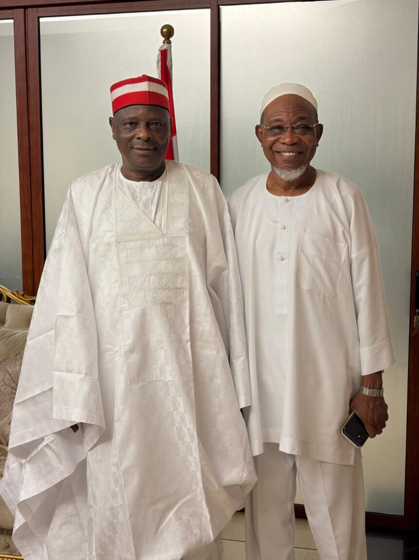 Election 2027: Former Governor Of Kano State Receives Former Governor Of Osun State And National Secretary Of The ADC, Rauf Aregbesola At His Abuja Residence.
