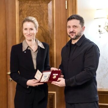 Ukraine Honors European Commission Vice President Kaja Kallas With The ‘Order Of Princess Olha,’ Pledges To Keep Supporting The Country Defend Itself Against Russia.