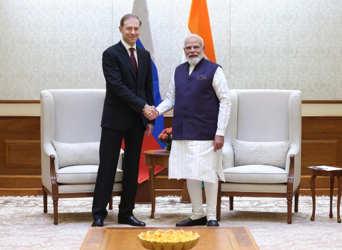 India Discussed Beneficial Cooperation In Trade, Fertilizers, Connectivity And People-To-People Tie With Russia As P.M Modi Meets First Deputy PM Denis Manturov.