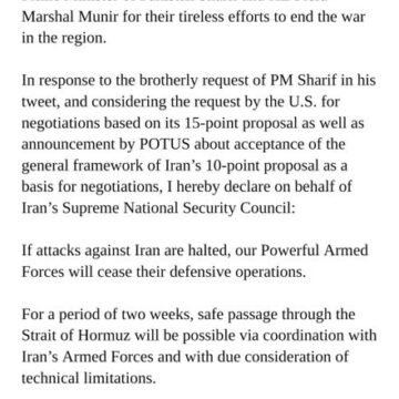 WhatsApp Image 2026-04-08 at 11.02.14 AM Iran To Vows To Ceasefire If Attack Against The Country Is Halted, Pledges Safe Passageway Through Strait Of Hormuz