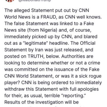 WhatsApp Image 2026-04-08 at 12.30.31 PM President Trump Links Nigeria To A Fake News Cite, Calls Out CNN Over” Terrible” Reportage, Yet To Determine Punishment Pending Investigation