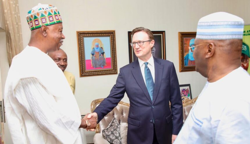 Former V.P Abubakar Discusses Strengthening Bilateral Cooperation Between Britain And Nigeria With Richard Montgomery