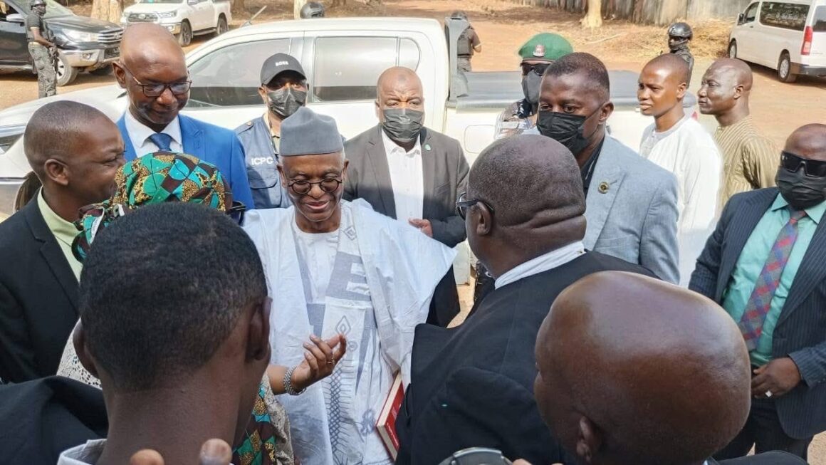 Former Kaduna State Governor Mallam Nasir El-Rufai Arrives Court For Arraignment Over ICPC Fraud Allegation