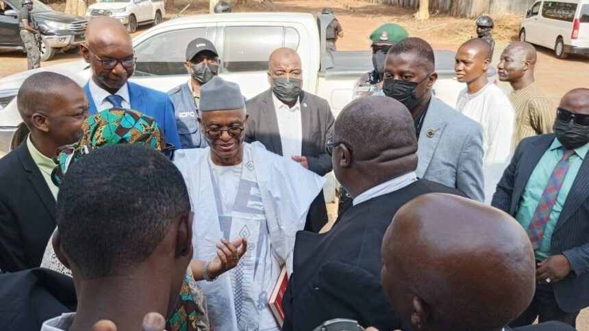 Former Kaduna State Governor Mallam Nasir El-Rufai Arrives Court For Arraignment Over ICPC Fraud Allegation
