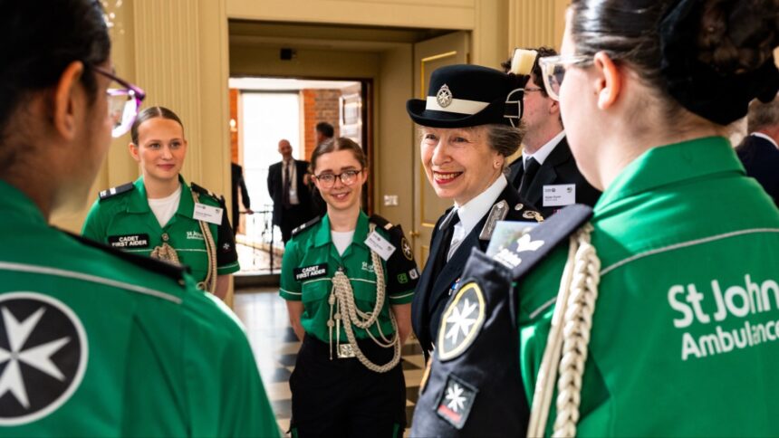 British Princess Royal Joins St John Ambulance To Celebrate The 40th Anniversary Of Their National Cadet Of The Year Competition.