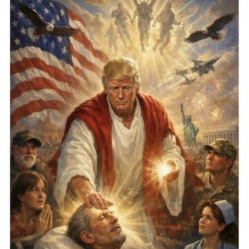 U.S. President Trump Posts Image Of Himself That Is Similar To Jesus Christ.