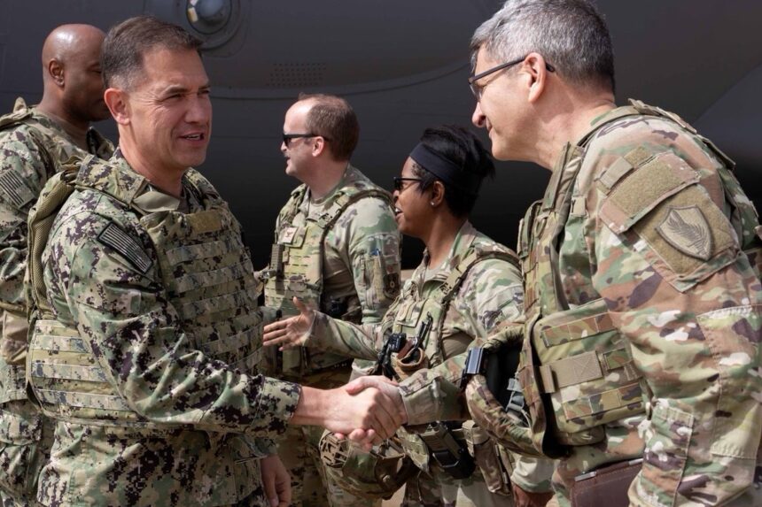 Photo News: Adm. Brad Cooper, CENTCOM commander, completes his second trip to the Middle East in the last 15 days.