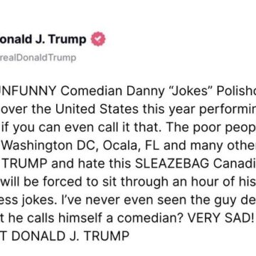 WhatsApp Image 2026-04-17 at 11.17.34 AM Trump Describes Toronto Based Actor Danny Polishchuk As “SLEAZEBAG,” Says His Jokes Are “Low-Brow And Tasteless” As Comedian Tour U.S