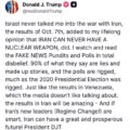 “Israel Never Talked Me Into The War With Iran, The Results Of Oct. 7th, Added To My Lifelong Opinion That IRAN CAN NEVER HAVE A NUCLEAR WEAPON,”—President Trump Declares