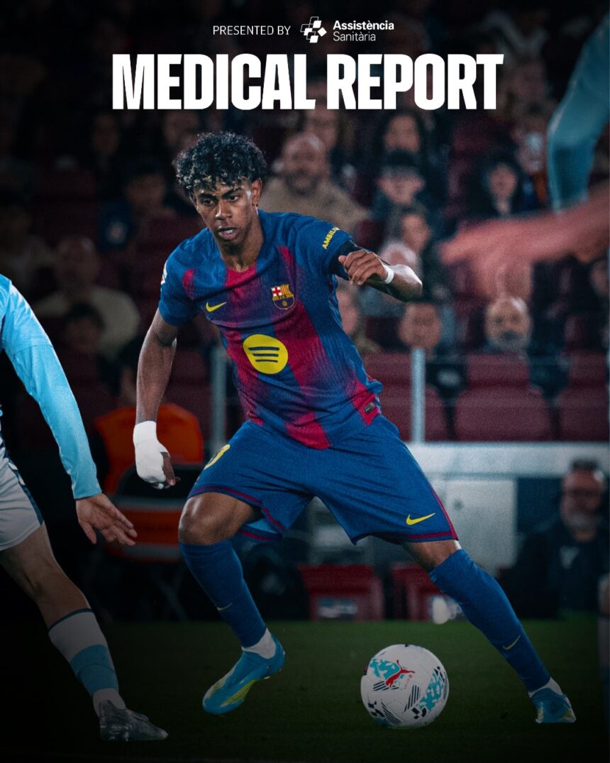 FC Barcelona Officially Confirms “Yamal Has A Hamstring Injury In His Left Leg , Will Miss The Remainder Of The Season, And He Is Expected To Be Available For The World Cup.”