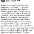 President Trump Over “Horrible And Ridiculous United States Supreme Court Decision On Tariffs “