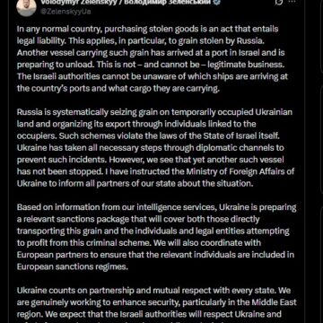 WhatsApp Image 2026-04-28 at 11.14.48 AM Zelenskyy Accuses Russia Of Theft And Israel Of Buying Stolen Goods, Ukraine Ready To Sanctions Package That Will Cover Those Transporting The Goods And Legal Entities Attempting To Profiting Them.