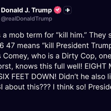 President Trump Discloses What Code ’86 47’ Stands For, Comes Down Hard On James Comey Over 2025 Seashell Post.