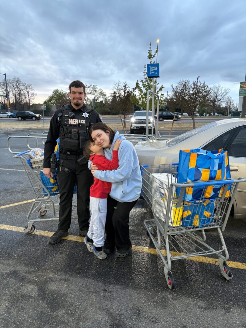 The Office Of The Arapahoe Sheriff Colorado Responds To A Distress Call From A Single Mother, Provide Groceries For Mother And Help To Restore Power