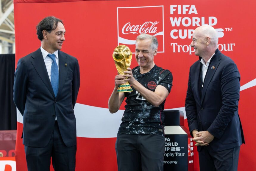 Prime Minister Mark Carney Welcomes FIFA World Cup Trophy To Ottawa, As Part Of Its North American Tour, As Canada Get Set Co-Host The 2026 Tournament