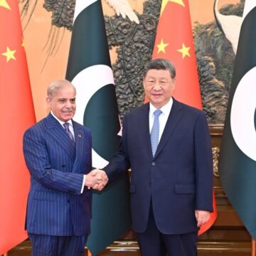 President Xi Jinping Meets With Pakistani Prime Minister Shehbaz Sharif  On An Official Visit To China.