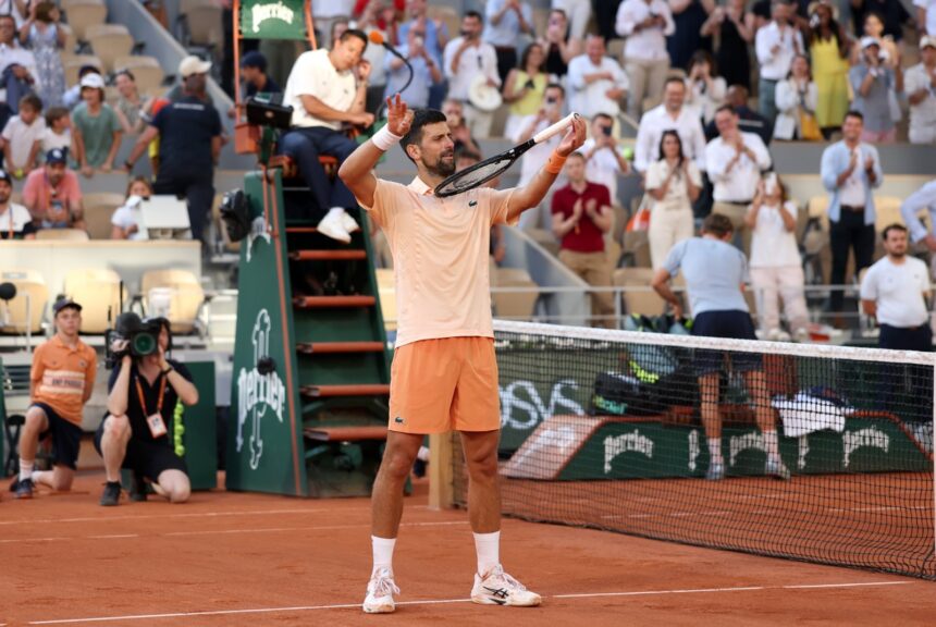 Sport Photo: “Drop It Like It’s Hot 🥵”— Novak Djokovic After Surviving 3-Hour 44-Minute To Reach French Open Third Round