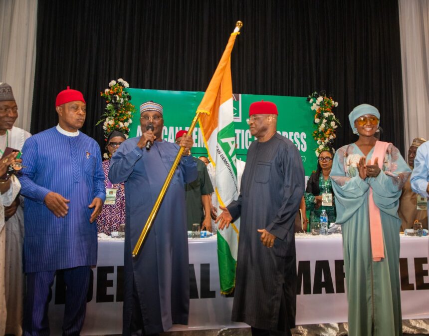 Election 2027: Former Nigerian V.P Atiku To Fly ADC Presidential Flag, Accuses APC Of Causing Leadership In Other Political Parties, States Manifesto.