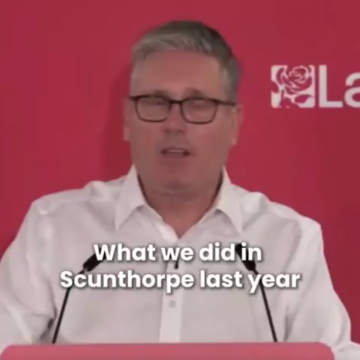 image “We Are Going To Take Full National Ownership Of British Steel. On The Side Of Working People. Making Britain Stronger.”—P.M Keir Starmer Declares