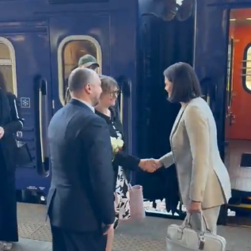 image President-Elect Of Belarus Ms Sviatlana Tsikhanouskaya Begins Her First Official Visit To Ukraine As A Symbol Of Solidarity Between Both Nations For Freedom And Dignity.