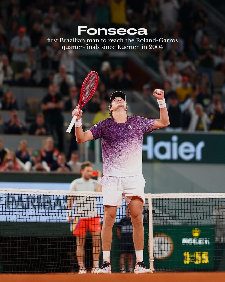 Sport Photo: Joao Fonseca, 19-Year-Old Brazilian To Reach The Final Eight Of The French Open Since Gustavo Kuerten