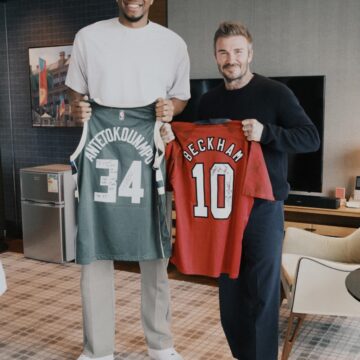 Sport Photo Story: Milwaukee Bucks Power Forward Giannis Antetokounmpo And The President And Co-Owner Of Inter Miami CF, Sir David Beckham