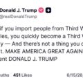 President Trump Says If You Import The Third World, You  Become The Third World
