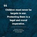 UN Marks Sharp Rise In Conflict Sexual Violence Against Children, Secretary-General António Guterres Calls Protecting Children A Legal And Moral Imperative.