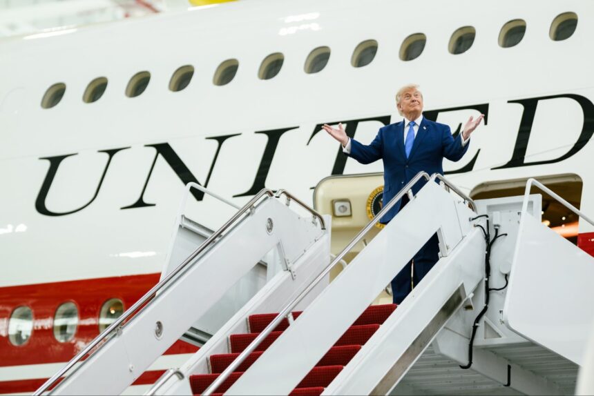 Trump Unveils Qatar-Gifted Interim Air Force One with Patriotic New Look