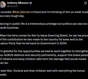 WhatsApp Image 2026-06-22 at 1.17.58 PM “Serving In Public Life Is A Tremendous Privilege But Politics Can Also Be A Harsh Business”—Australian P.M Albanese On British Stamer’s Resignation As Prime Minister