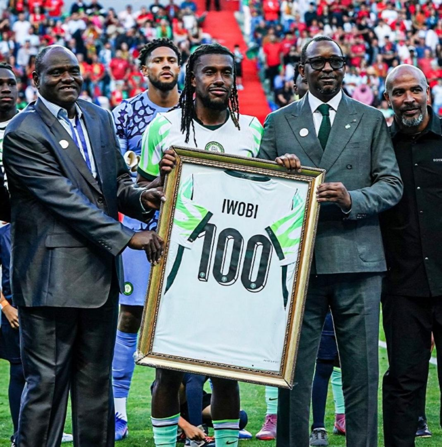 Alex Iwobi Honored For Making His 100th Cap With Nigeria