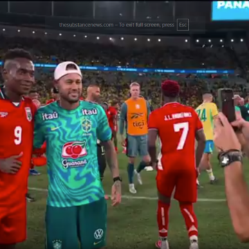 image Neymar Draws The Entire Panama Squad For Post-Match Photos After Brazil Thrashes The Team 6-2 In World Cup Warm-Up In Maracanã