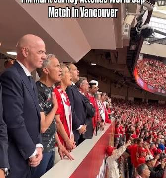 image Prime Minister Mark Carney Registers His Presence At The World Cup, Singing Canada National Anthem And Cheer National Football Team