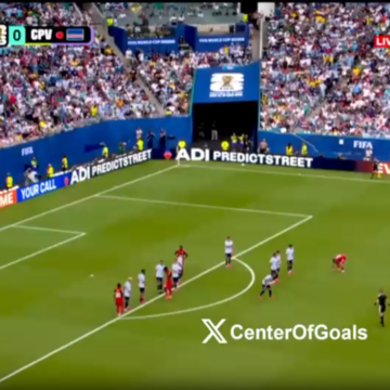 Kevin Pina 21st Minute Goal Against Uruguay Which Made Cape Verde Go 1-0 Up.