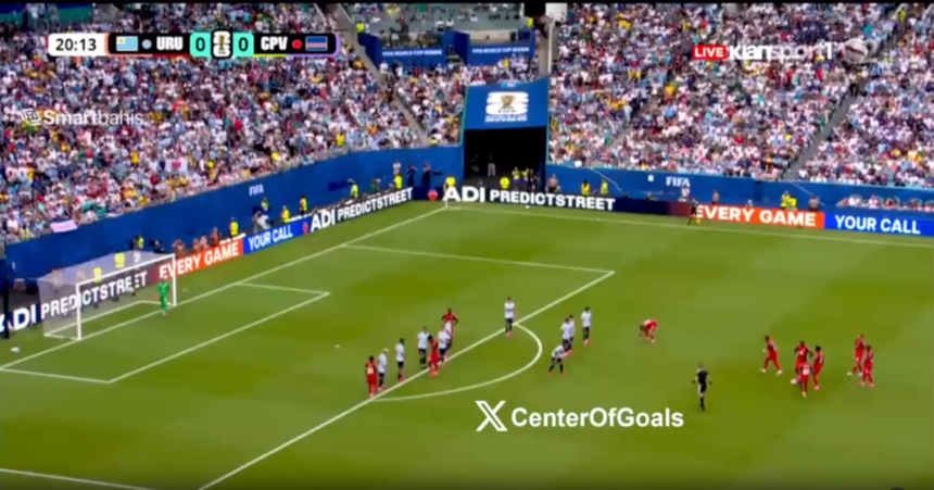 Kevin Pina 21st Minute Goal Against Uruguay Which Made Cape Verde Go 1-0 Up.