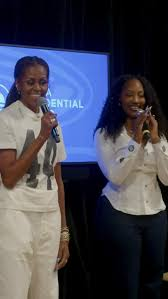 image Former U.S First Lady Michelle And Nigerian Music Artist Tems Work Together With Aspiring Artist At OPC, Bolster Their Confidence.