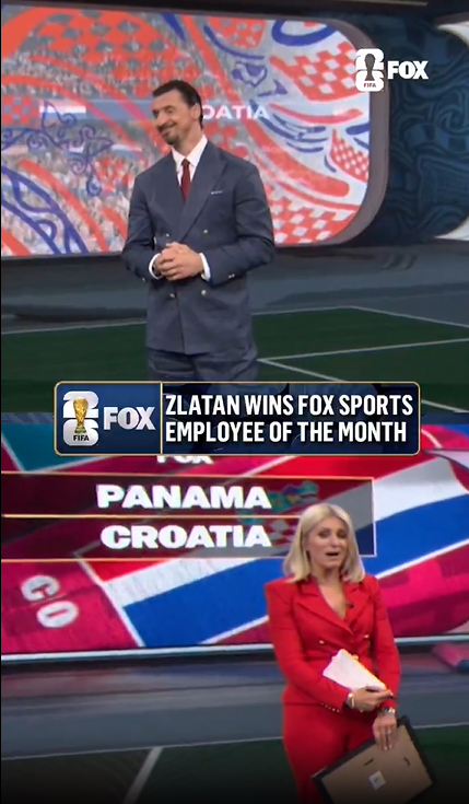 image Zlatan Ibrahimović Wins Gag Employee of the Month at World Cup Broadcast