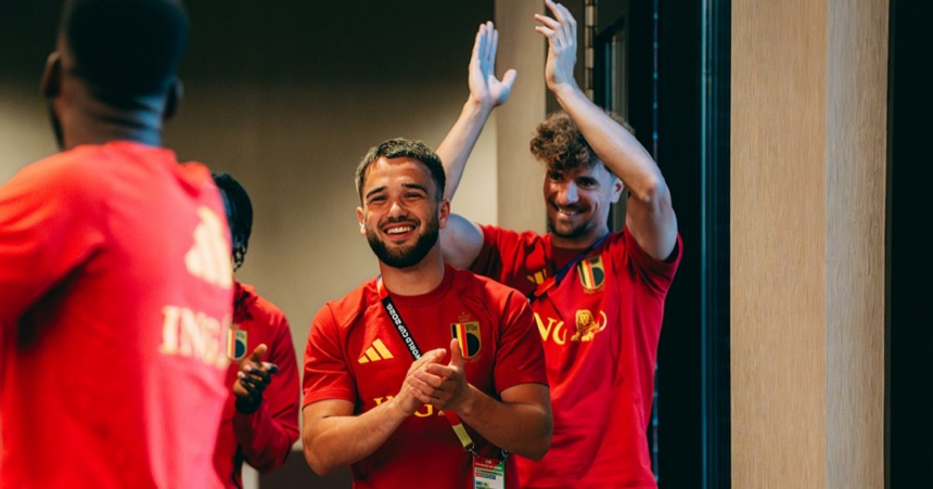 image SPORT PHOTOS: Jeremy Doku Receives Warm Welcome Back To Camp From Team Mates, After Travelling Back To Assist In The Birth Of His First Born Birth On Monday